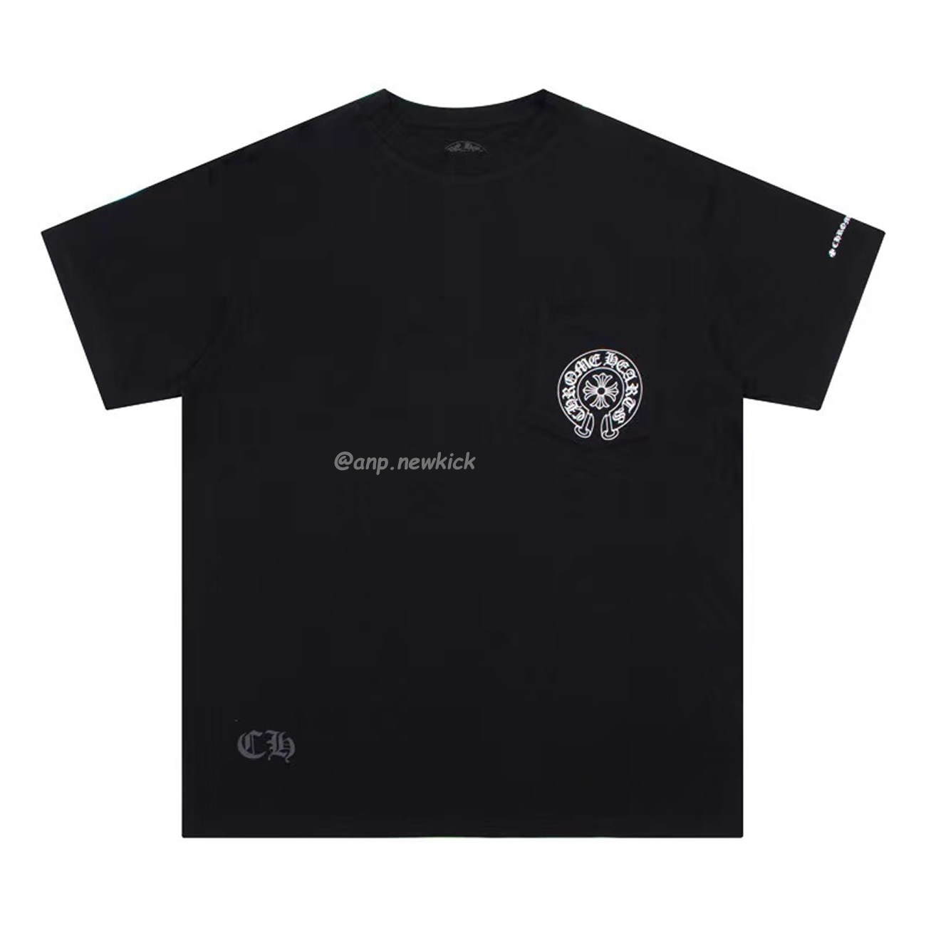 Chrome Hearts Horse Shoe Logo Pocket Black T Shirt (1) - newkick.app